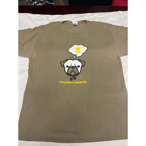 Craft Brewed Clothing Co Dog Beer Graphic T-Shirt Mens Large Olive Green